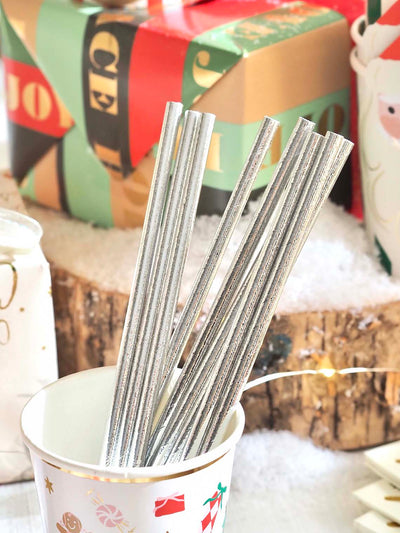 Silver Paper Straws - The Cross Decor & Design