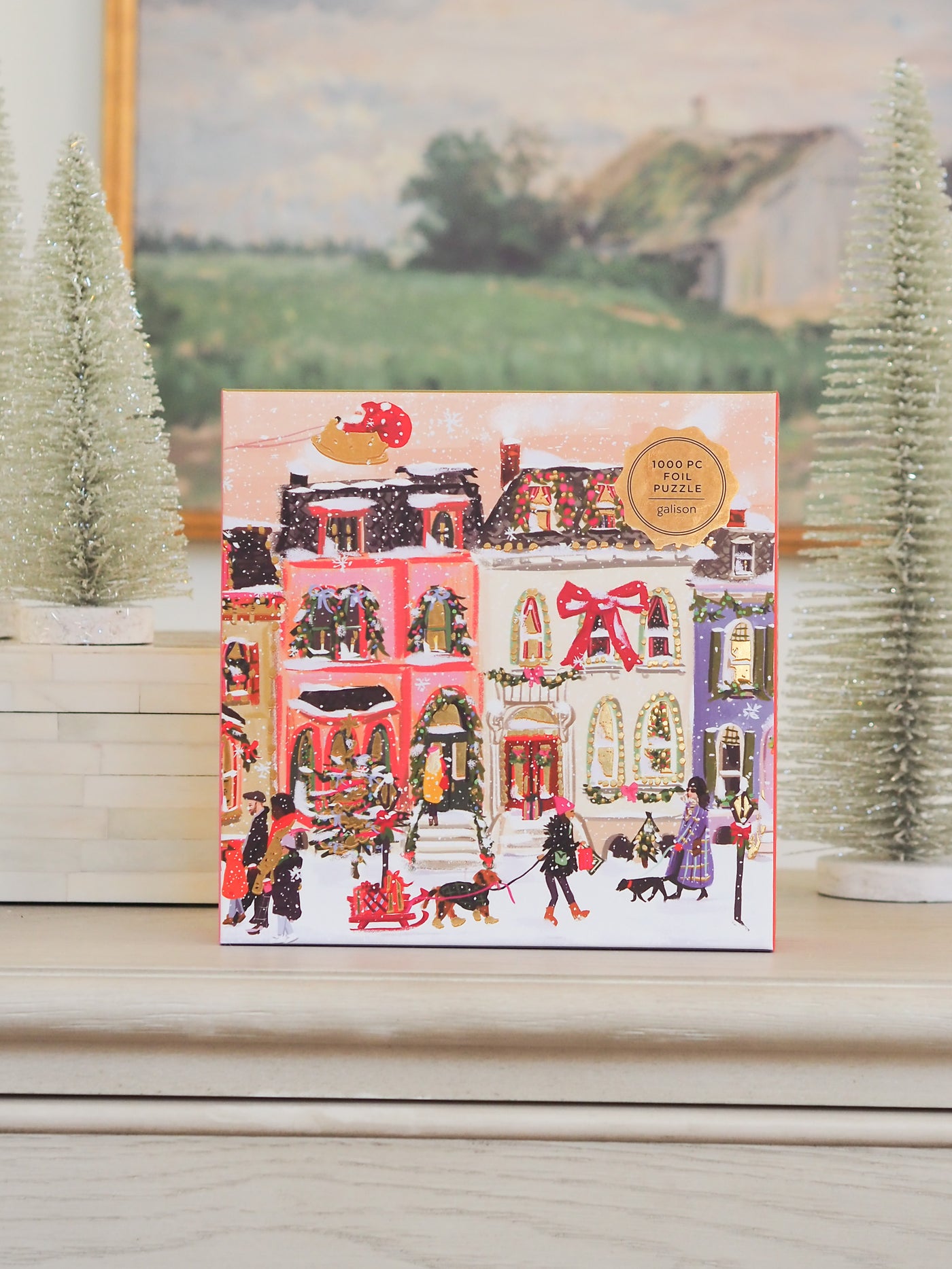 Snowfall on Main Street 1000 Piece Puzzle