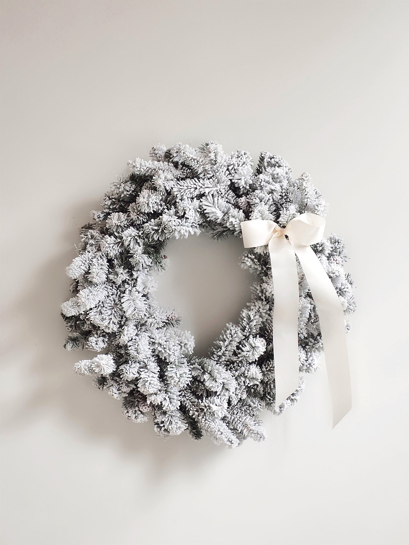 Spruce Flocked Wreath 30" - The Cross Decor & Design
