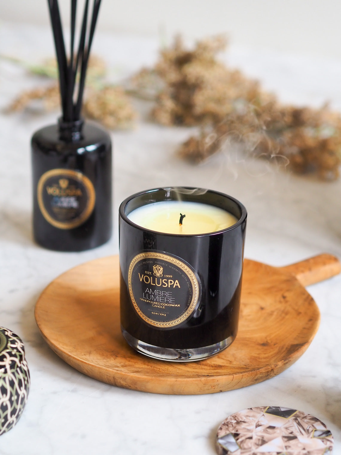 Ambre Lumiere Classic Boxed Candle - The Cross Decor & Design