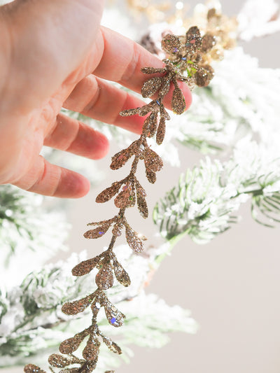 Glitter Champagne Flower Garland