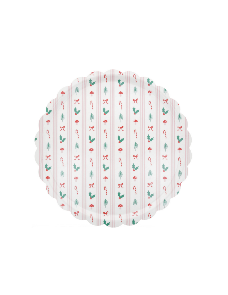 Festive Icon Stripes Tray | Large