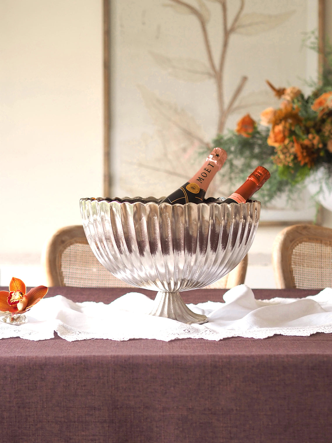 Fluted Pedestal Bowl