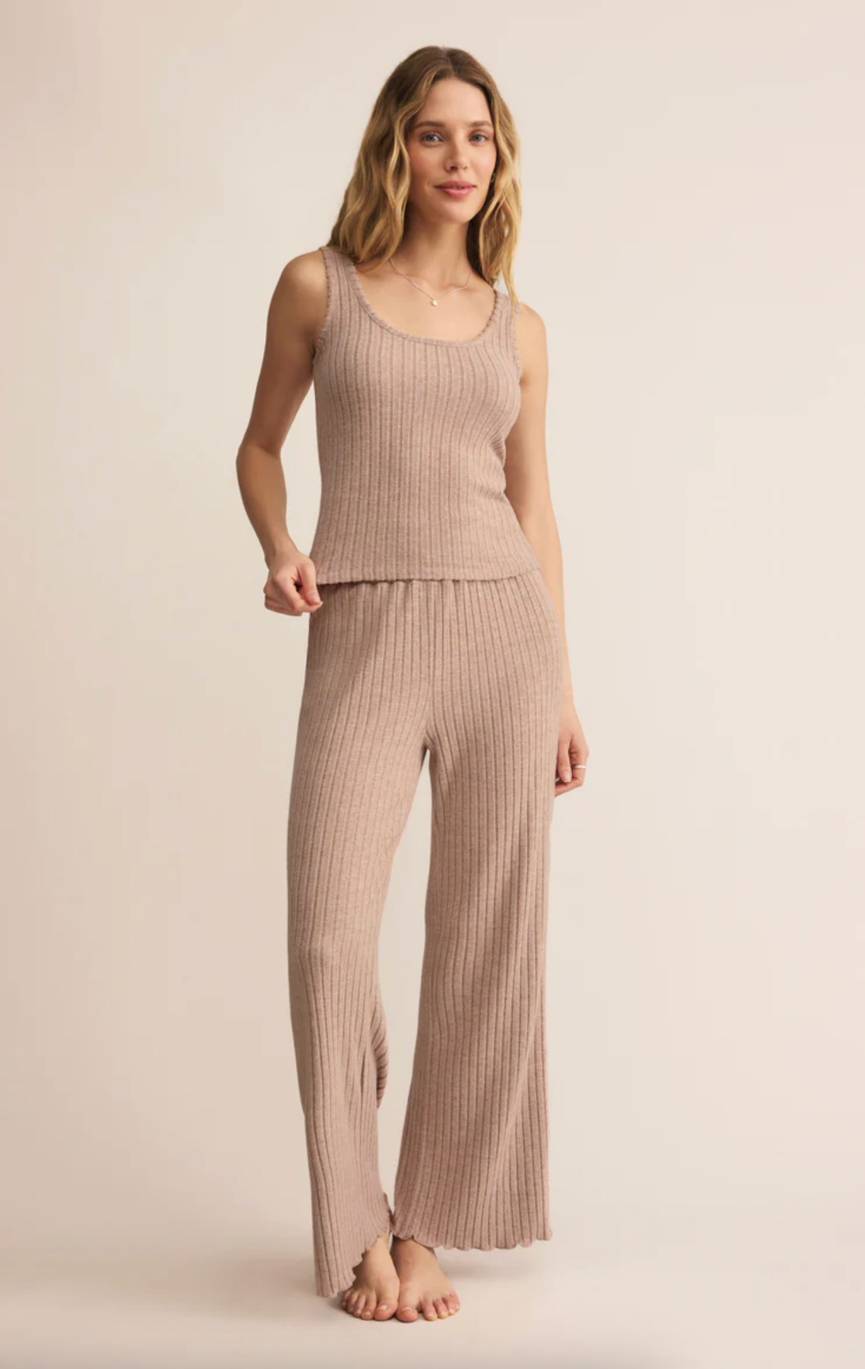 Dusty Rose Ribbed Tank