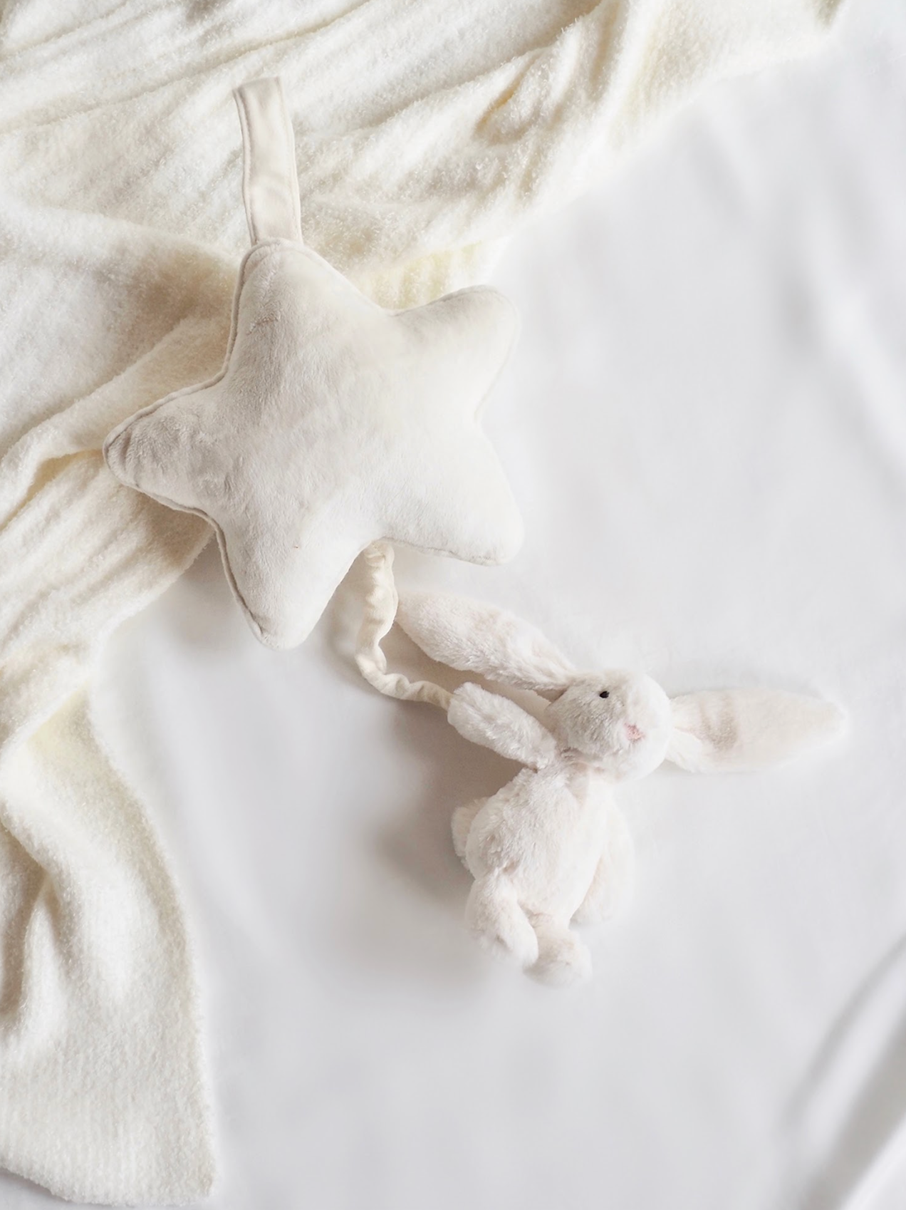 Bashful Cream Bunny Musical Pull - The Cross Decor & Design