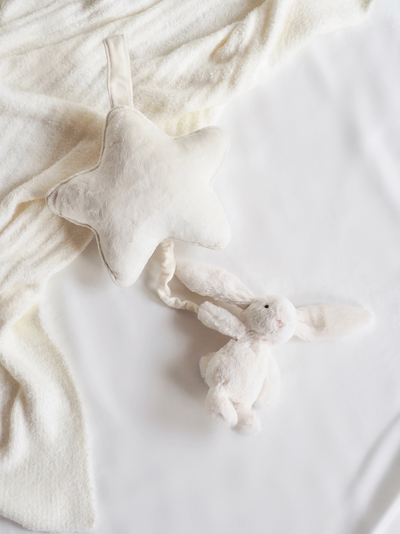 Bashful Cream Bunny Musical Pull - The Cross Decor & Design