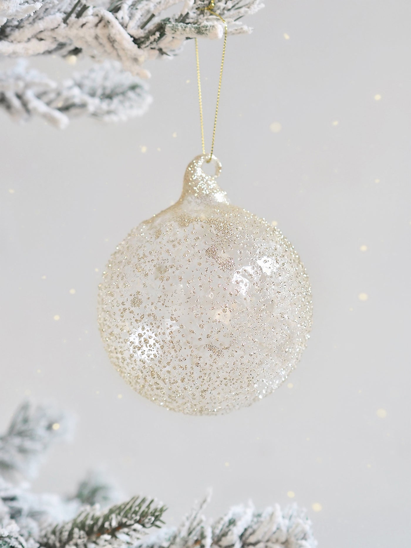 Gold Speckled Bauble Ornament
