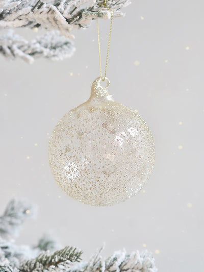Gold Speckled Bauble Ornament