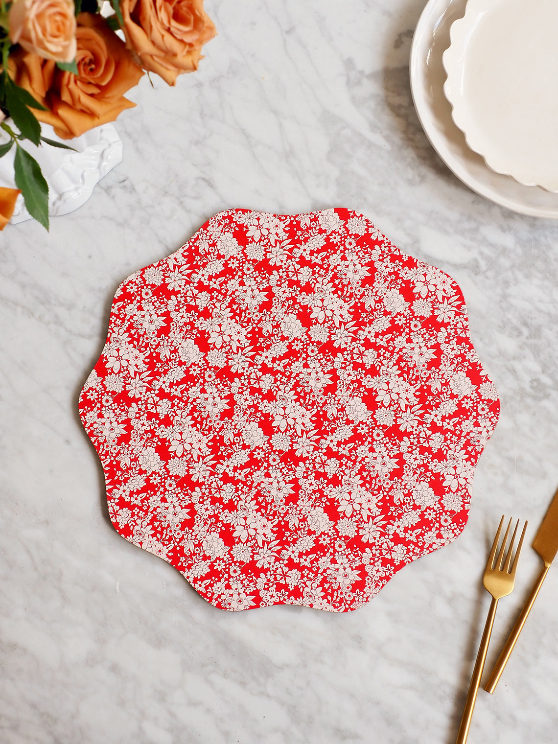 Liberty Winter Placemat | Red Floral