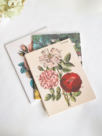 John Derian Paper Goods: Everything Roses Notebooks | Set of 3 - The Cross Decor & Design
