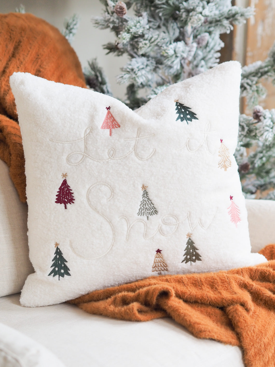 Let It Snow Pillow 18x18 - The Cross Decor & Design
