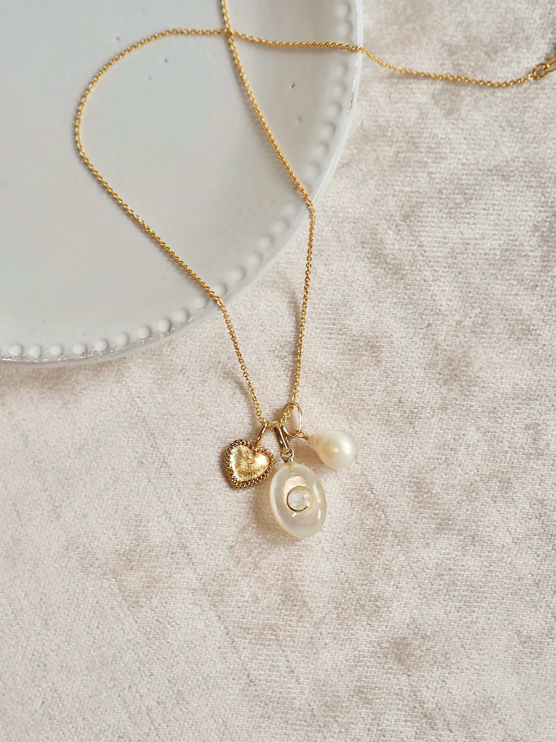 Steph Moon Heart Necklace