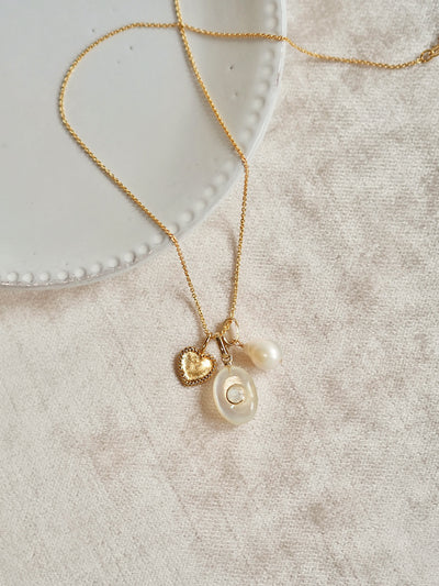 Steph Moon Heart Necklace
