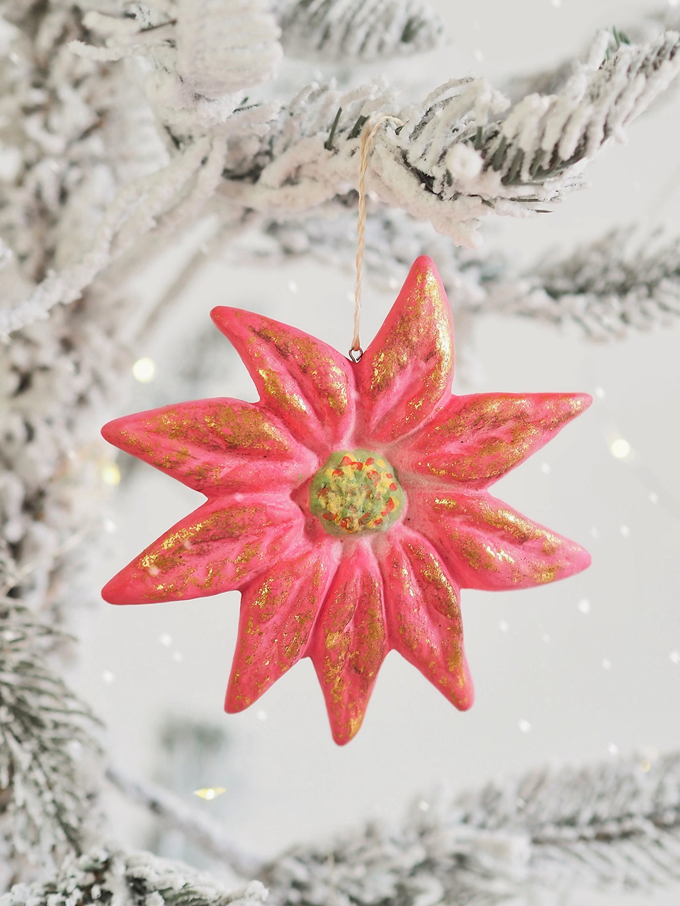 Vintage Poinsettia Ornaments - The Cross Decor & Design