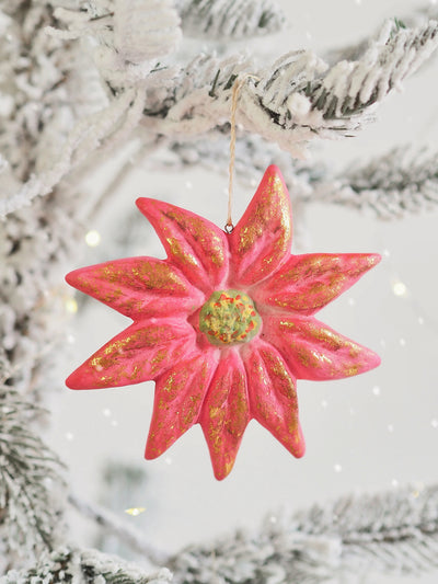 Vintage Poinsettia Ornaments - The Cross Decor & Design