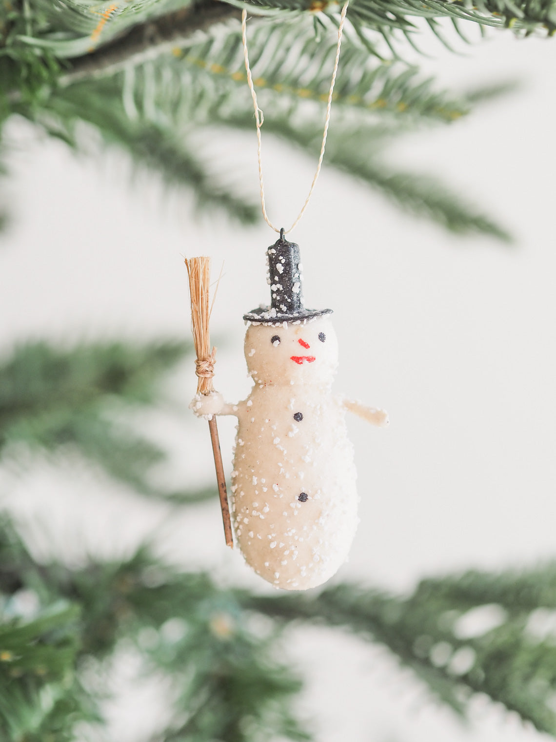 Cotton Snowman Ornament | Single