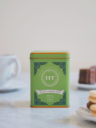 Organic Supreme Green Tea Tin - The Cross Decor & Design