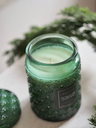 Noble Fir Garland Jar Candle | Large - The Cross Decor & Design