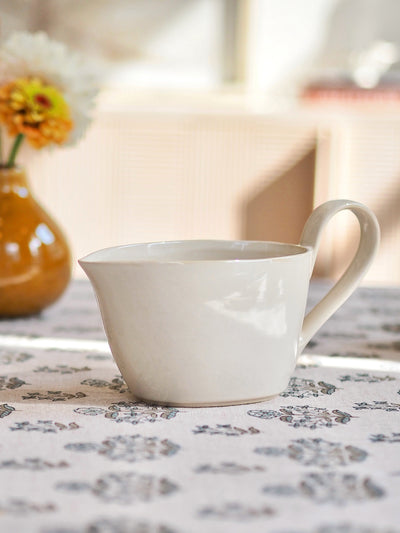 Kiran White Gravy Boat - The Cross Decor & Design