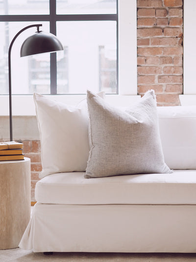 Lina Blue Stripe Pillow | 24x24 - The Cross Decor & Design