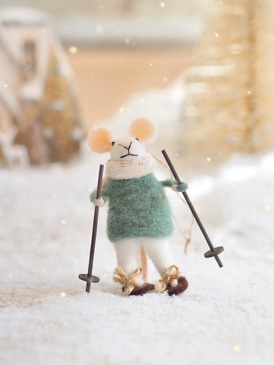 Snowshoe Silas Mouse Ornament