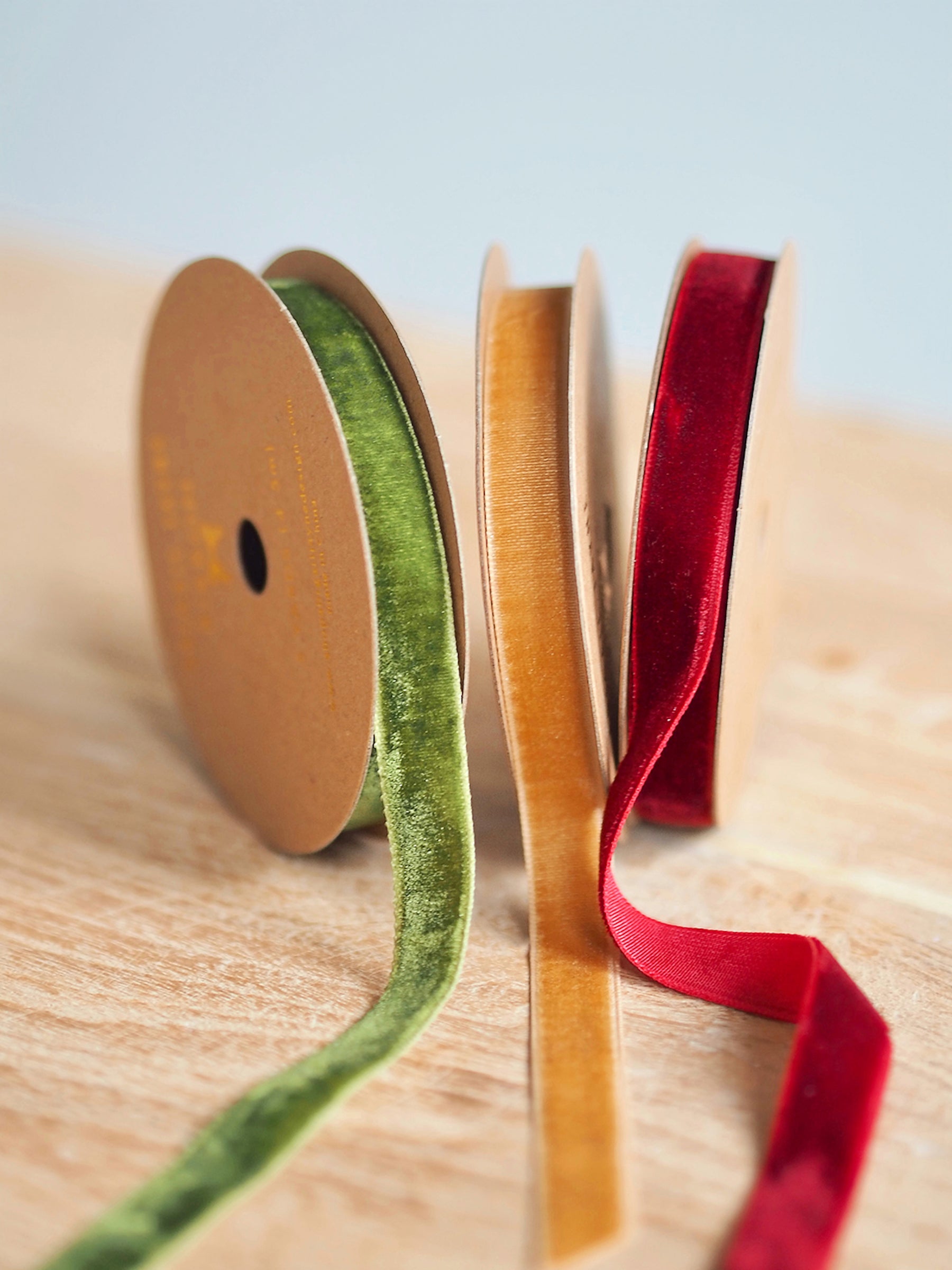 Velvet Thin Ribbons 5Y - The Cross Decor & Design