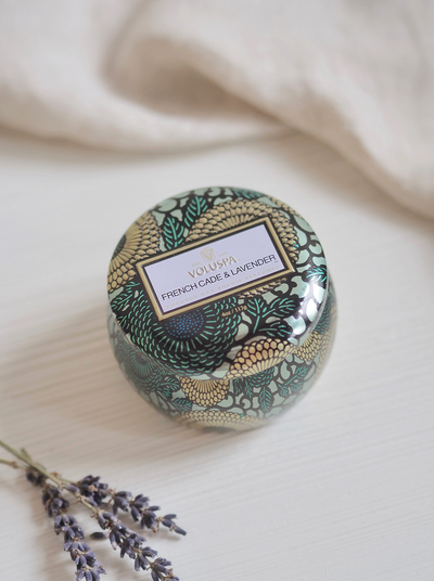 French Cade Lavender Mini Tin Candle - The Cross Decor & Design