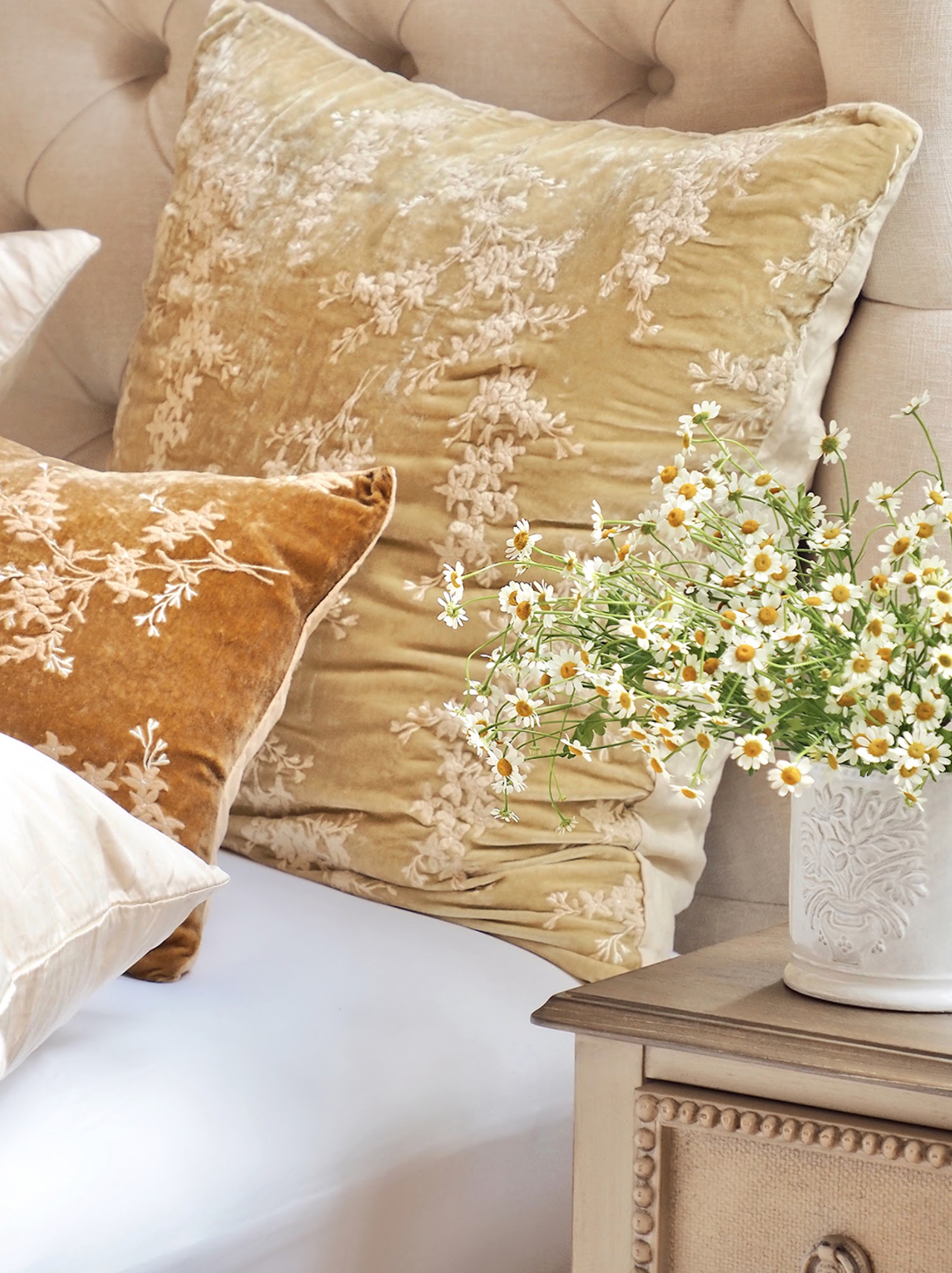 Lynette Parchment Bedding - The Cross Decor & Design