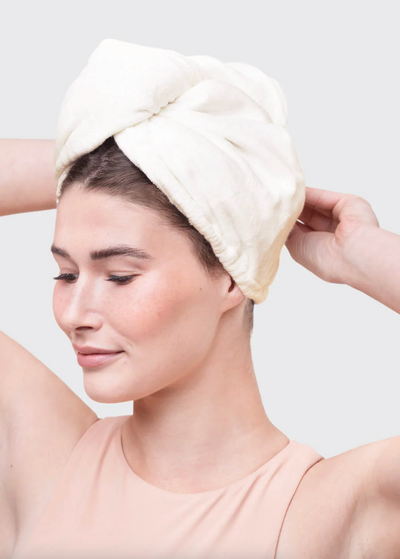 Ivory Microfiber Hair Towel