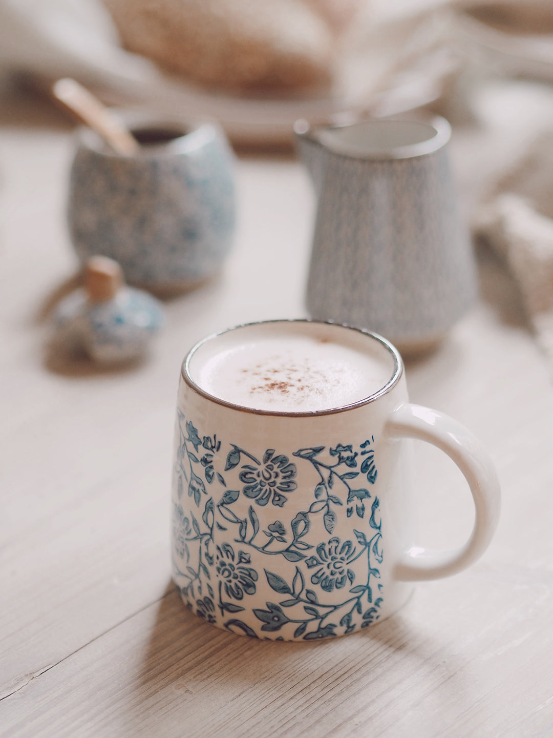 Jolie Blue Floral Mug - The Cross Decor & Design
