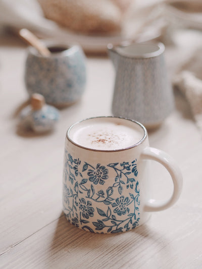 Jolie Blue Floral Mug - The Cross Decor & Design