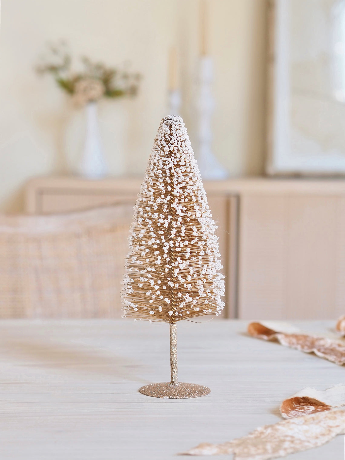Glitter Copper Bottle Brush Trees - The Cross Decor & Design