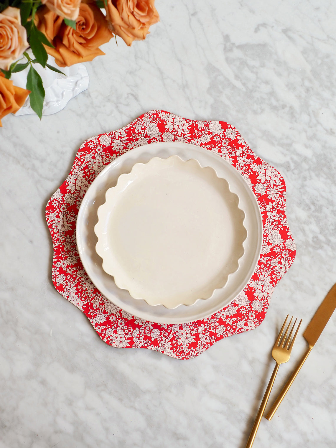 Liberty Winter Placemat | Red Floral