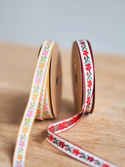 Vine Floral Woven Ribbon - The Cross Decor & Design