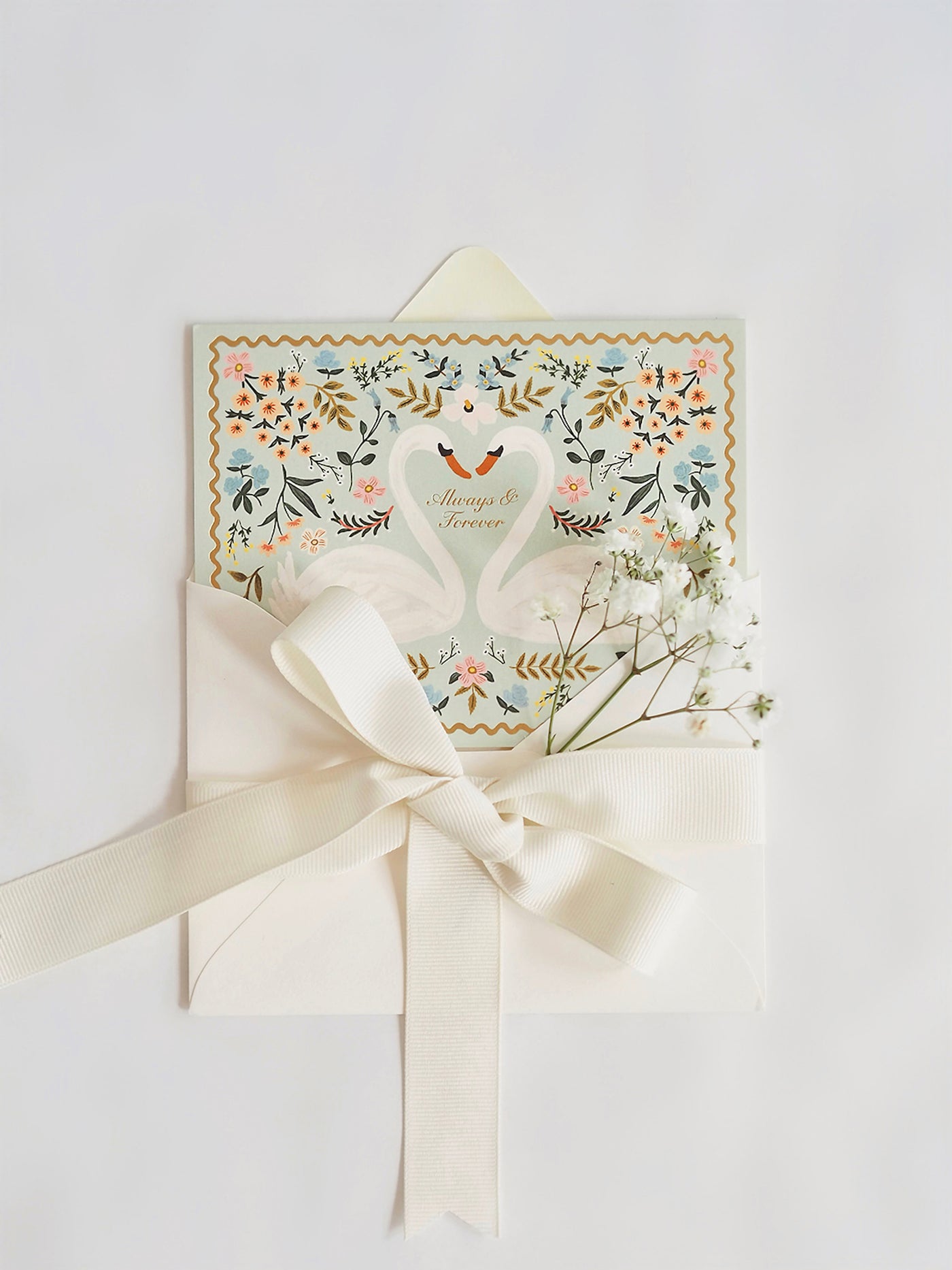 Always & Forever Swans Wedding Card - The Cross Decor & Design