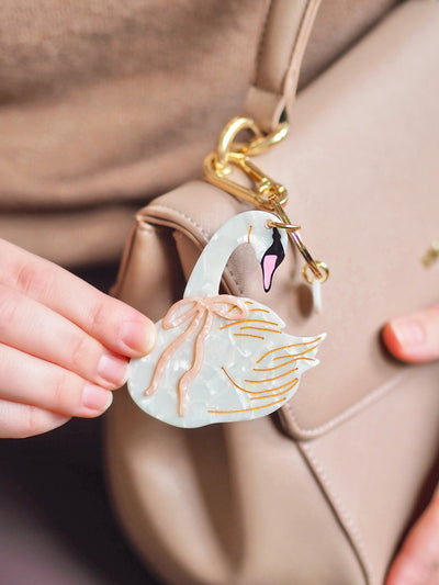 Bow Swan Bag Charm