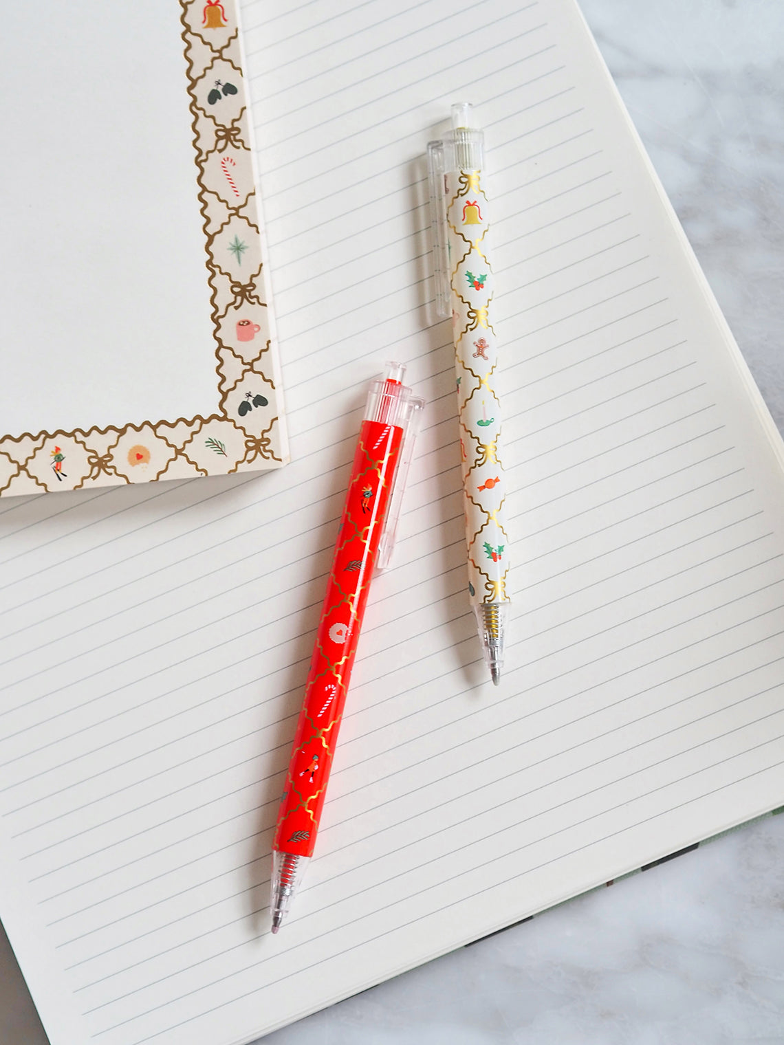 Holiday Argyle Gel Pen Set of 2