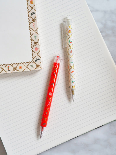 Holiday Argyle Gel Pen Set of 2