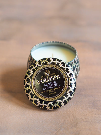 Ambre Lumiere Mini Tin Candle - The Cross Decor & Design