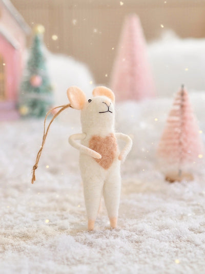 Heartful Mouse Ornament
