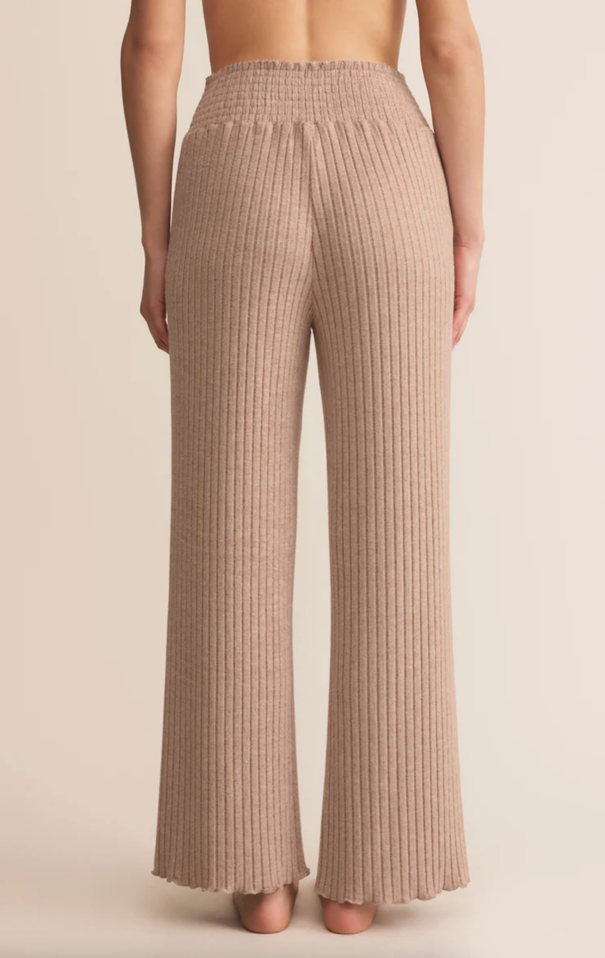 Dusty Rose Ribbed Pant