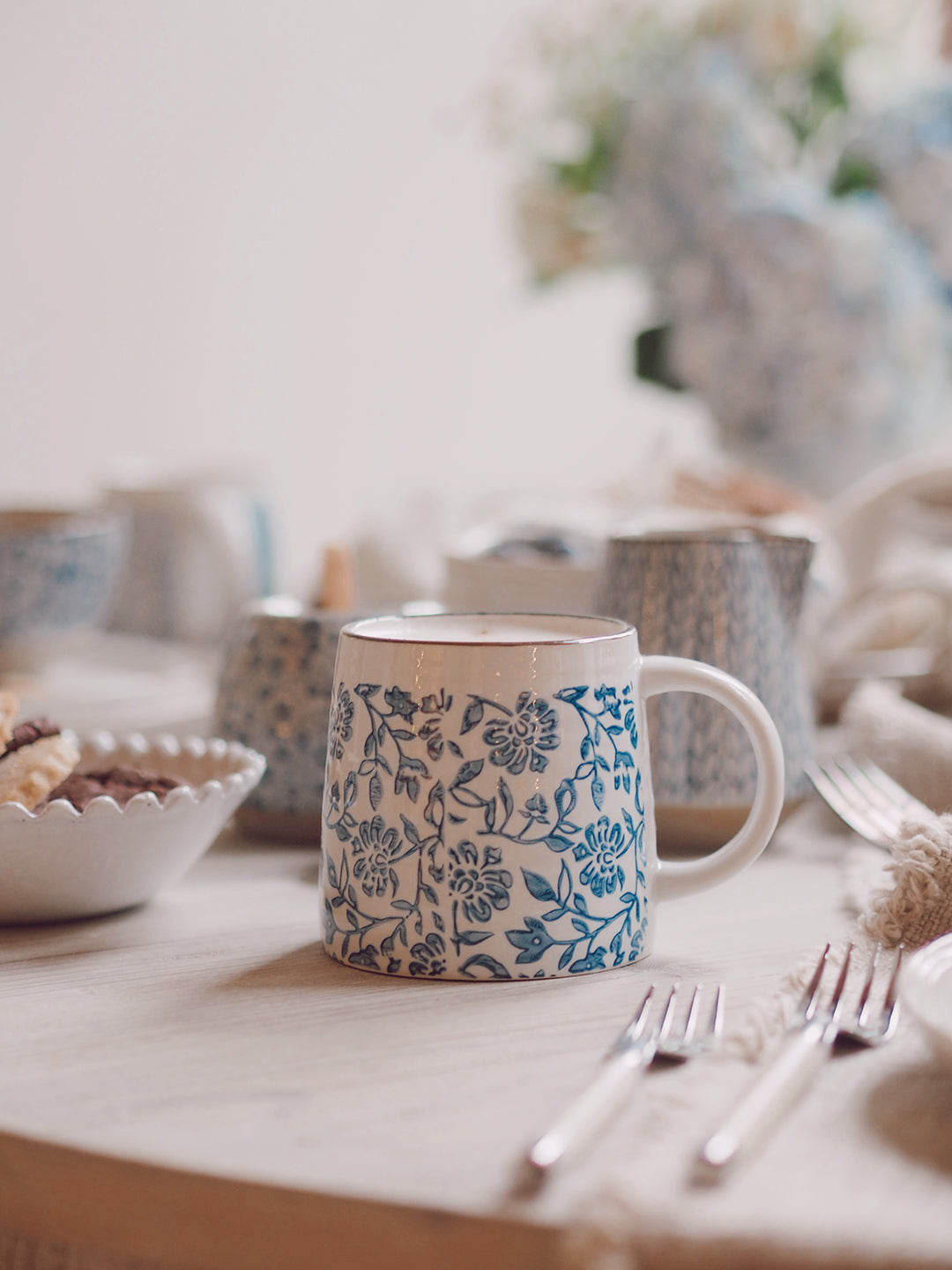 Jolie Blue Floral Mug - The Cross Decor & Design