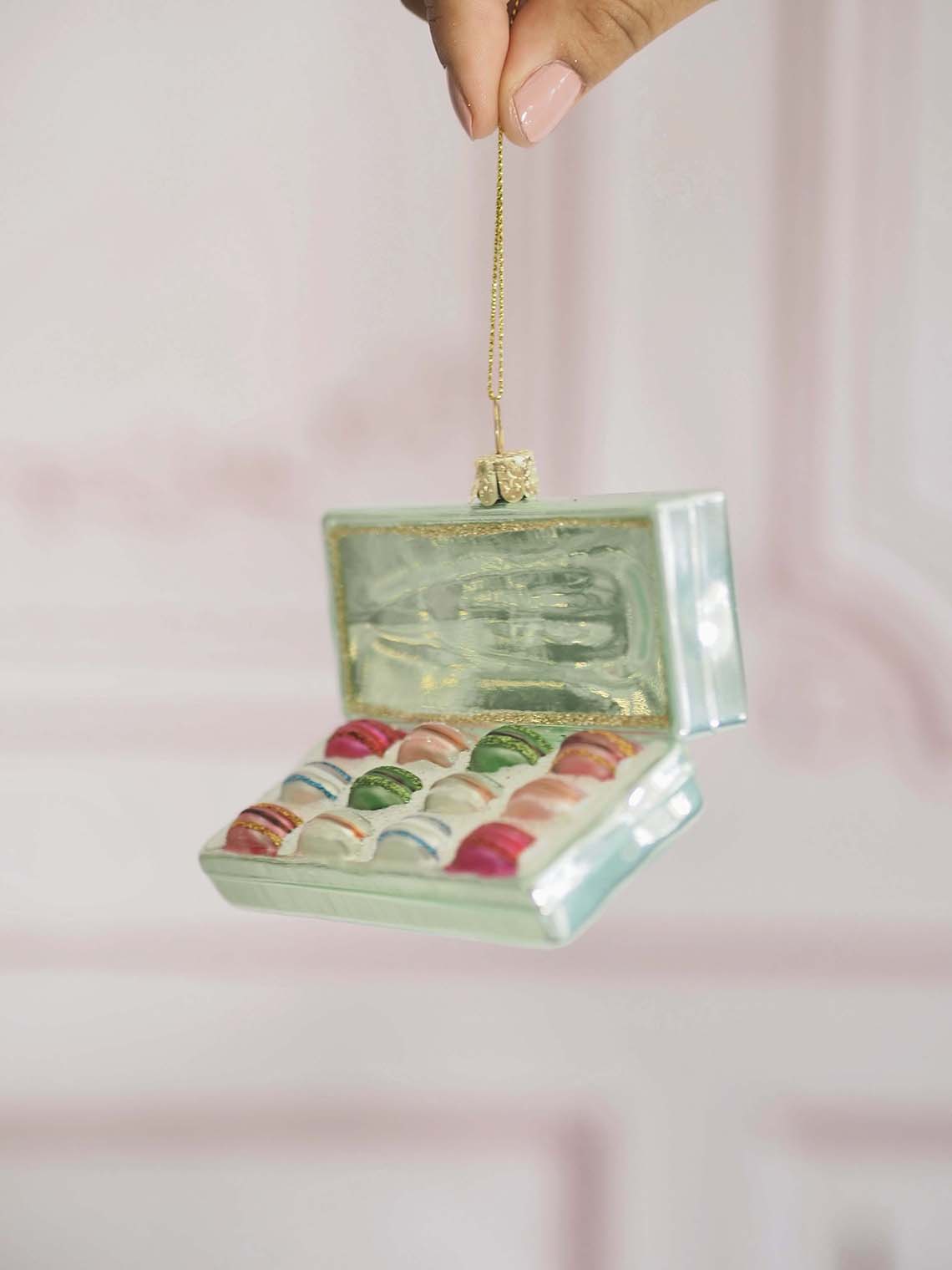 Blue Box of Macarons Ornament - The Cross Decor & Design