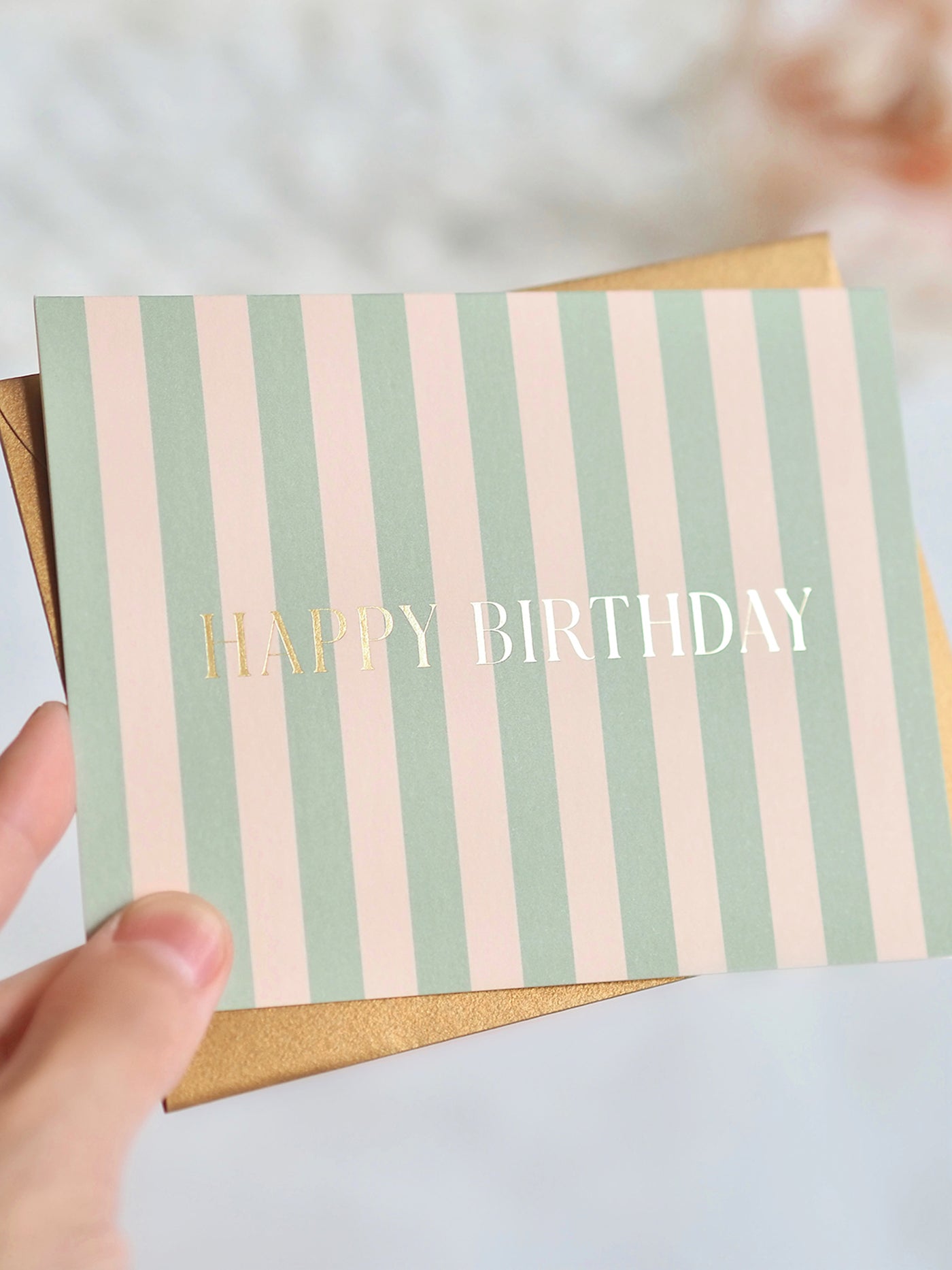 Cabana Stripe Birthday Card - The Cross Decor & Design