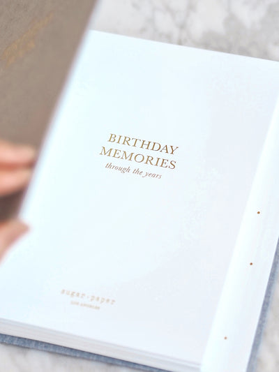 Chambray Birthday Book - The Cross Decor & Design