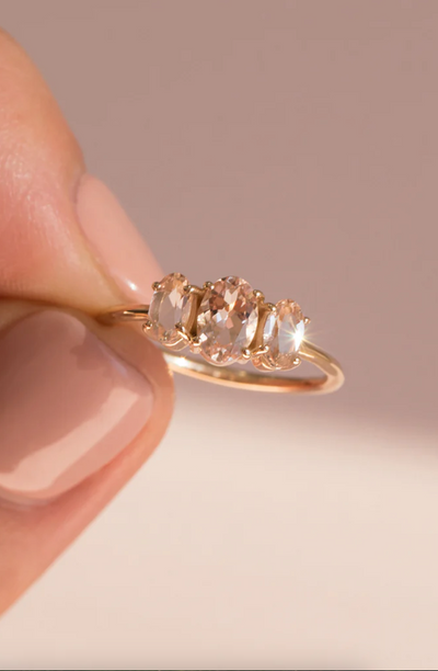 Bijou Morganite Ring | 14K Gold - The Cross Decor & Design