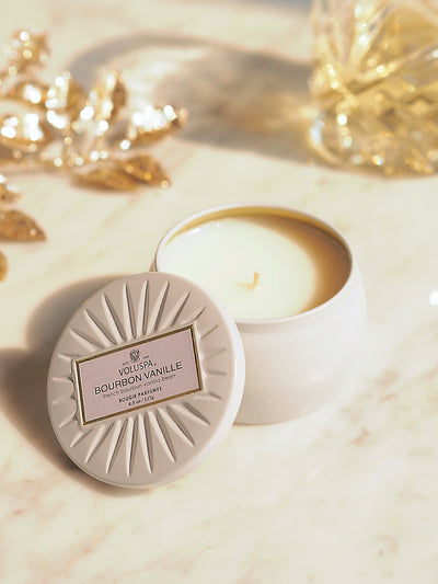 Bourbon Vanille Mini Tin Candle - The Cross Decor & Design