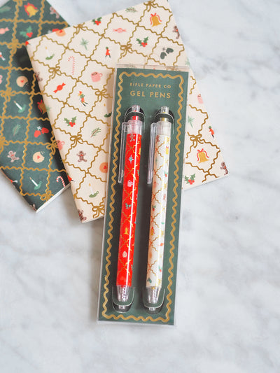 Holiday Argyle Gel Pen Set of 2