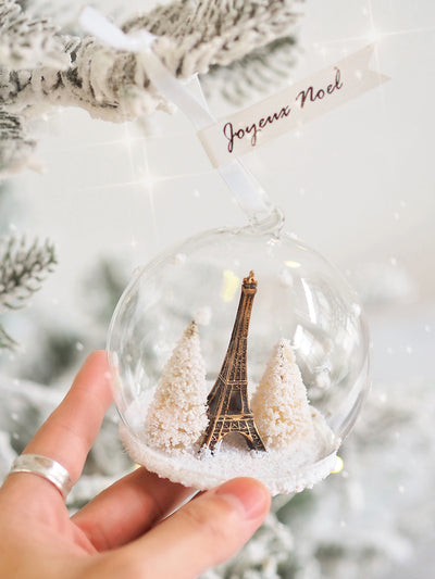 Eiffel Tower Globe Ornament