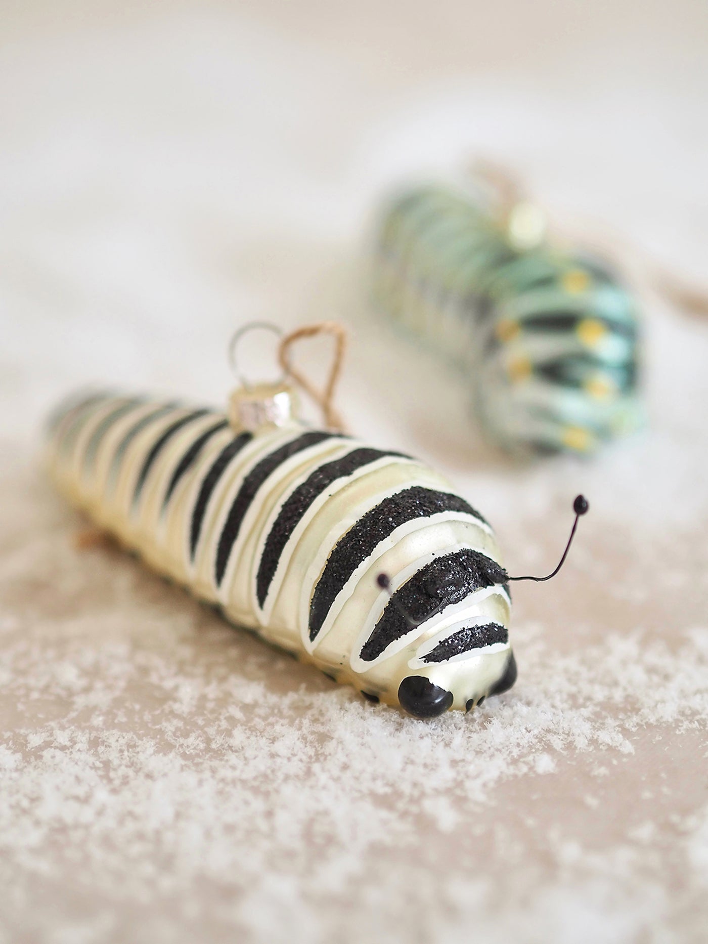 White Caterpillar Ornament - The Cross Decor & Design